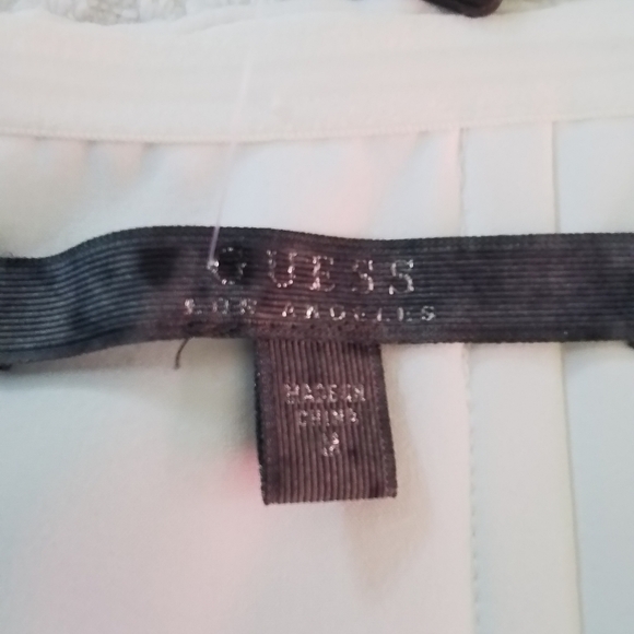 Nwt!!!  Guess Strapless Plunge Peplum Top - Picture 4 of 6